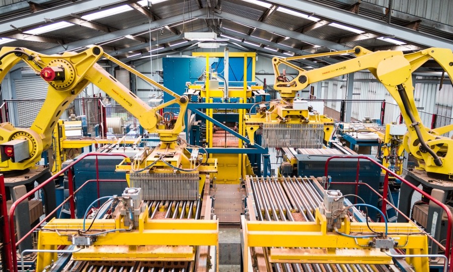 Depiling and packing line for brickmaking plant